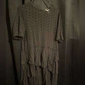 H&M eyelet black dress/ long blouse. Oversized.